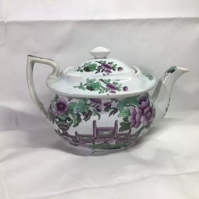 Early 19th Century Georgian Floral Tea Pot, London Shape