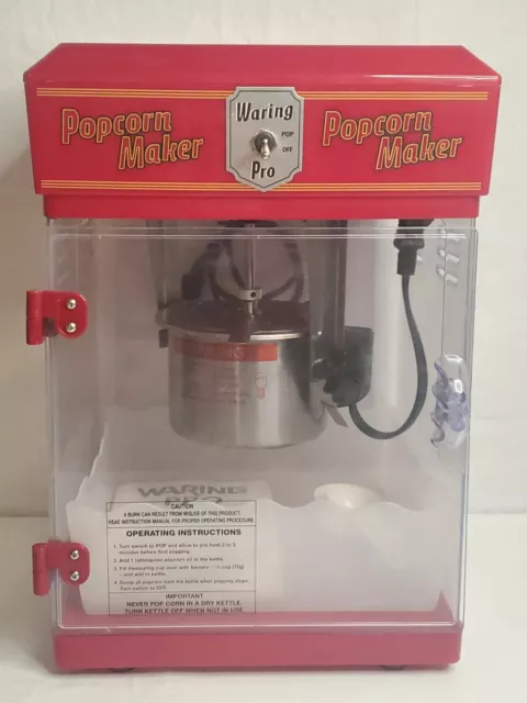 Waring Pro (WPM25) Professional 8 cup 300 Watt Popcorn Maker 11" x 11.5" x 17"