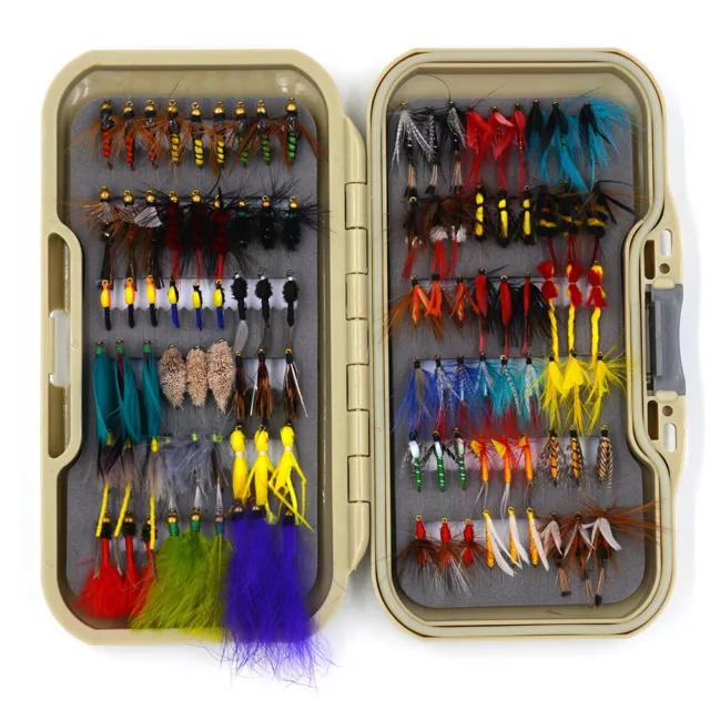 168X DRY WET Fly Flies Fishing Lures Worm Kit Trout Panfish Bass Nymph Hand  Tied $65.98 - PicClick AU