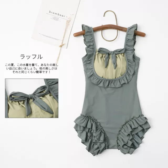JAPANESE SWEET KAWAII Maid Retro One-piece Swimsuit Lolita Lace ...