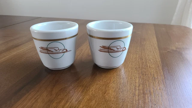 Union Pacific Winged Streamliner Railroad China Demitasse Cups (2)