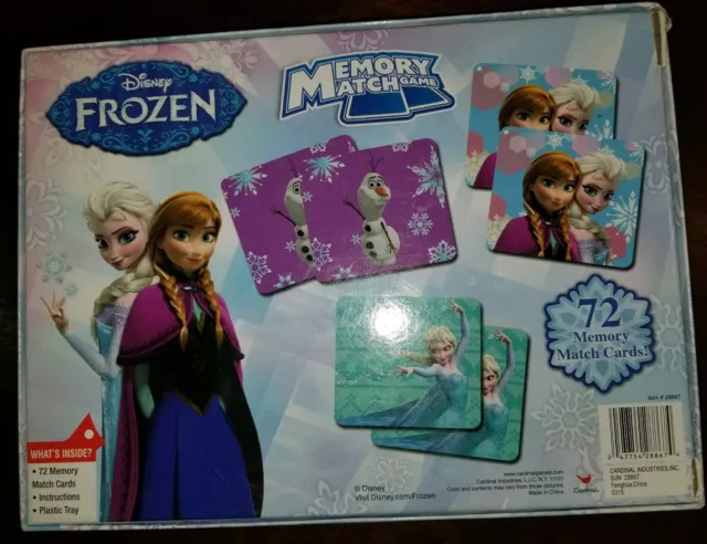 Disney Frozen Memory Match Game 72 Memory Match Cards - Ready to Enjoy! 2