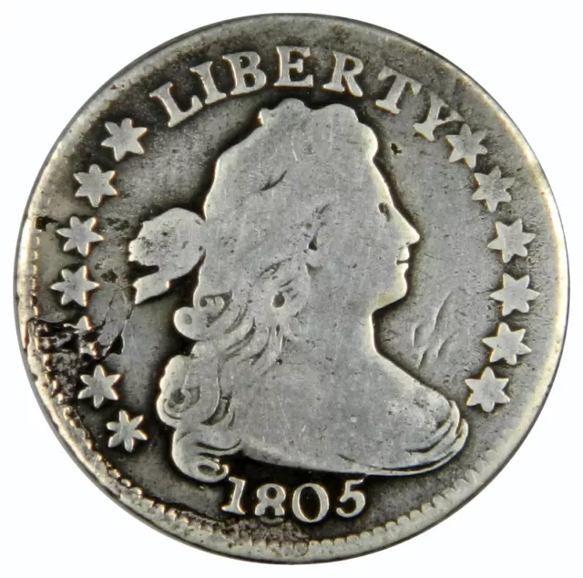 1805 Draped Bust Dime ~ Rare J-1 5 Berries ~ Bold Details Both Sides!