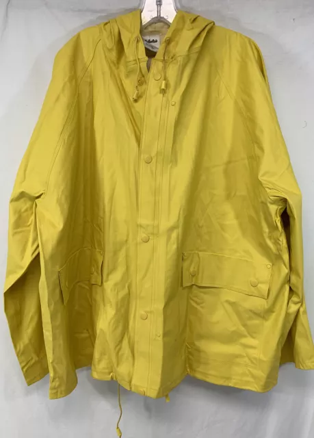 Cabela's Men's Hooded Rain Coat & Bib-Pants PVC Coated Sz (XXL) Used
