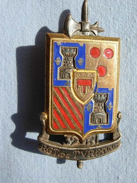 Insigne émail Ancien 67e RI Coq Régiment Infanterie - Original Badge Drago France 1950-60