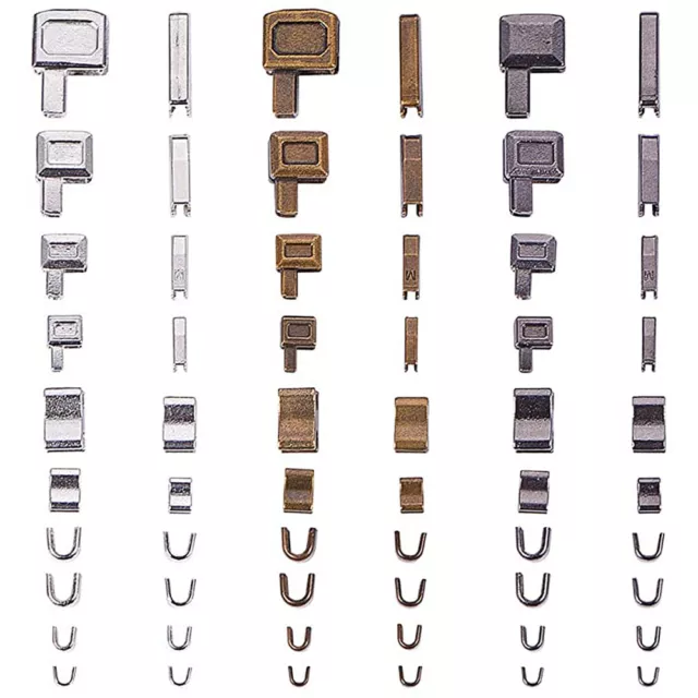 24 Set Zipper Head Zipper Stopper for Metal Zipper Repair Kit