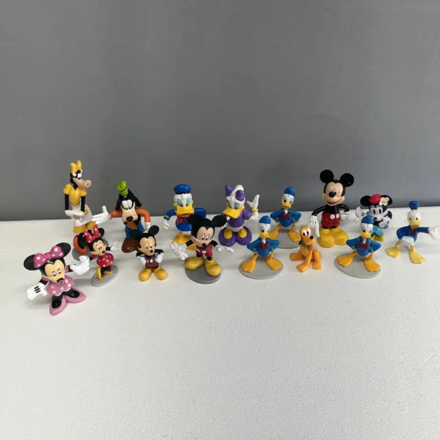 Lot Of 15 Disney Characters 3” Mickey Minnie Pluto Donald And More