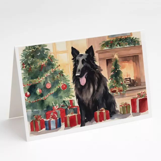 Belgian Sheepdog Christmas Greeting Cards Envelopes Pack of 8 DAC1255GCA7P