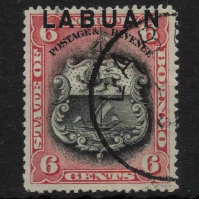 NORTH BORNEO LABUAN 1894-96 SG67 6c Overprint USED