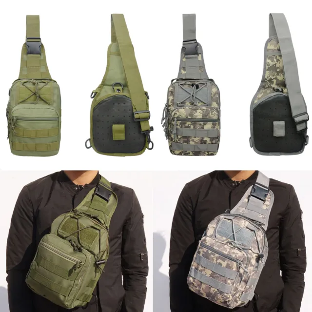 Outdoor Tactical Sling Bag Military MOLLE Crossbody Pack Chest Shoulder Backpack