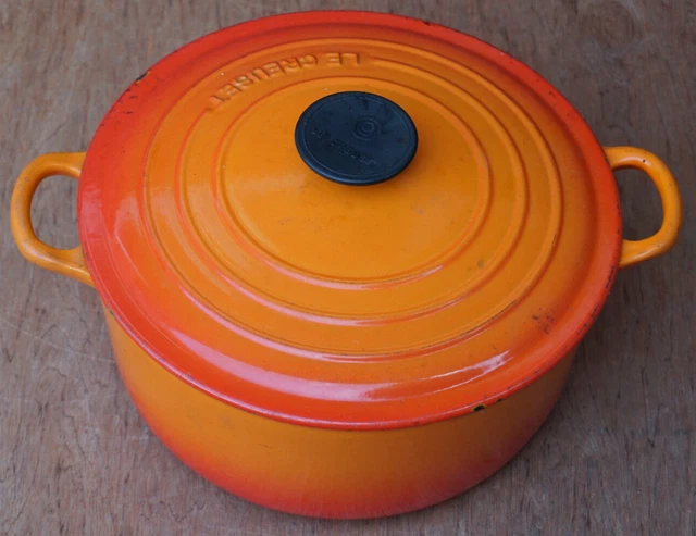 Le Creuset Vintage Topfschale mit Deckel, vulkanisch orange, 26 cm