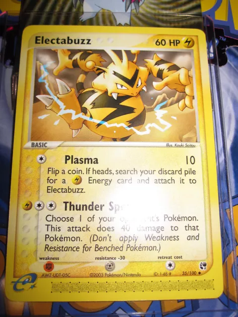 Pokemon Mint (◕‿◕✿) Ex Sandstorm English Electabuzz 35/100 Unco 1St Ed (2003)