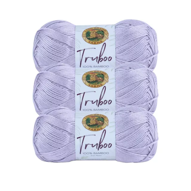 (3 Pack) Lion Brand Yarn Truboo Yarn, Lilac