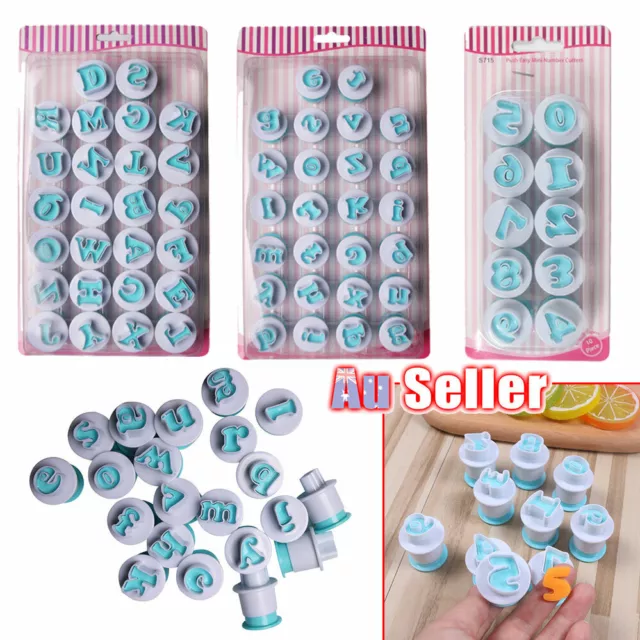 Alphabet Icing Letter Fondant Number Mould Set Cutter Cake Decorating Mold