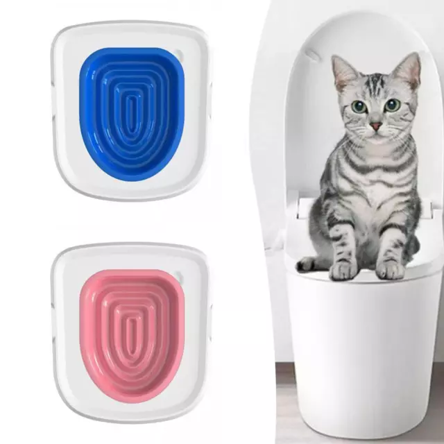 2pieces Cat Toilet Training Pet Kitten Cat Litter Box Toilet for Indoor