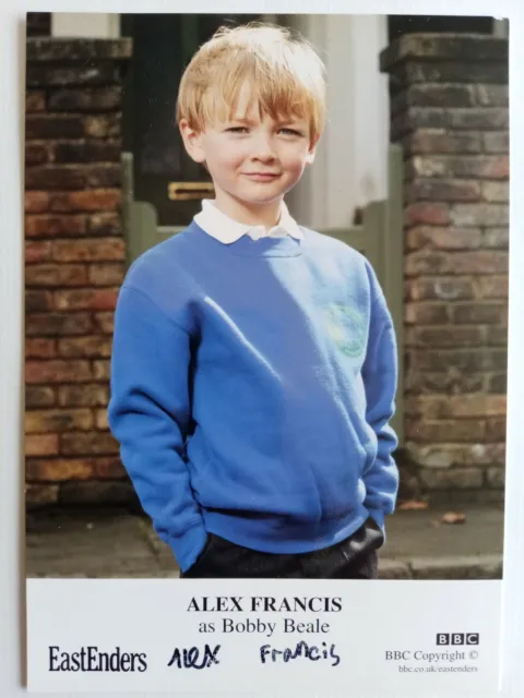 Alex Francis, Eastenders, Bobby Beale, Hand Signed Photo Card, Excellent Cond. 3
