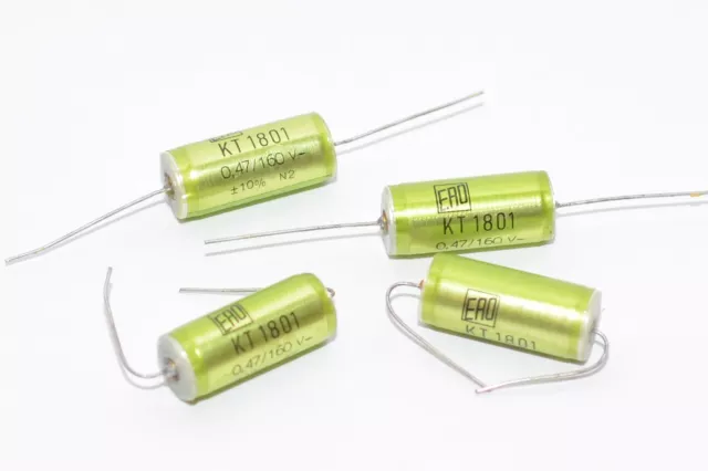 4x Vintage ERO KT 1801 Audio-Kondensator, 0.47 µF / 160 VDC, Tone Capacitor, NOS