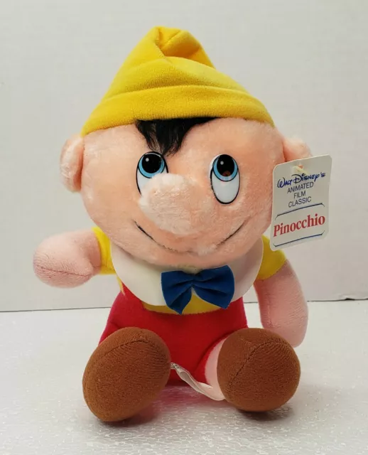 Walt Disney Animated Film Classic Pinocchio Plush Vtg 6” Stuffed Animal Toy