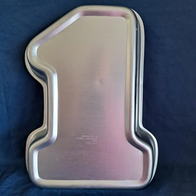 1979 WILTON #1 CAKE PAN Number One Aluminum Jello Baking Mold Candy 502-1905