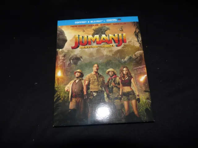 blu-ray JUMANJI + JUMANJI BIENVENUE DANS LA JUNGLE TBE