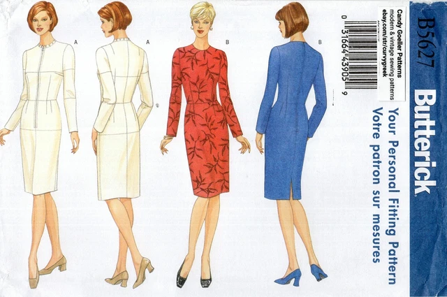 Butterick B5627 Misses' Fitting Shell & Dress CHOOSE SIZE UNCUT Personal Pattern