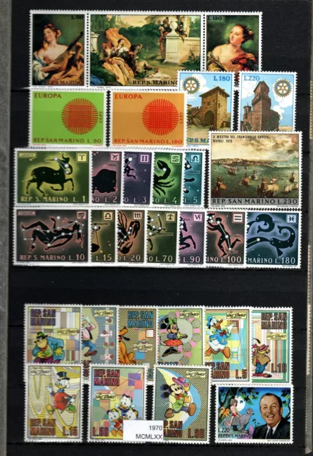 27 Jahre San Marino 1965-1991 Komplette Lückenlose Sammlung Postfrisch.