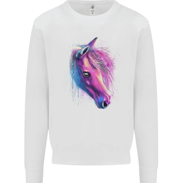 Watercolour Horse Kids Sweatshirt Jumper