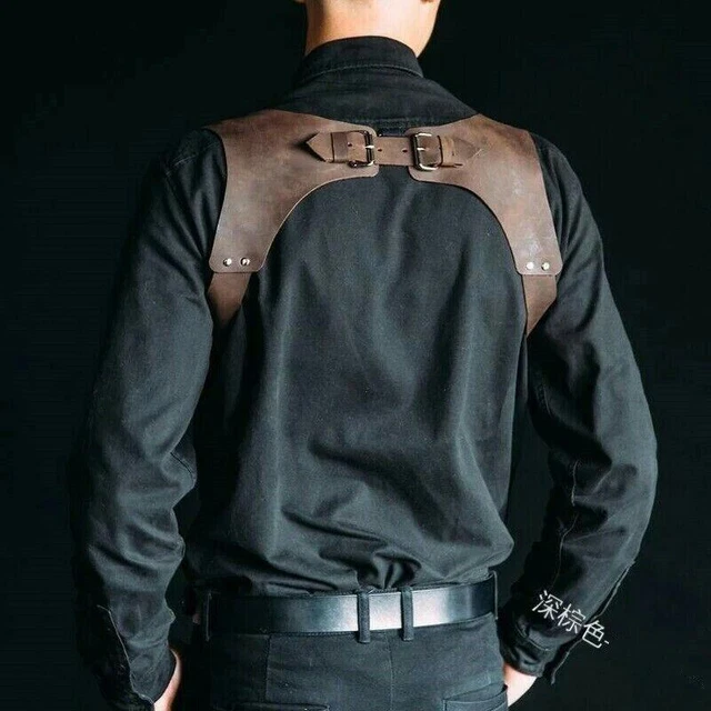 Men Medieval Suspender Chest Harness Shoulder Belt Strap Buckle Adjustable Prop