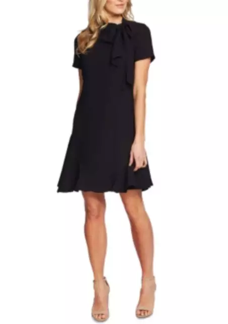 CeCe Womens Ruffled Bow Cocktail Dress