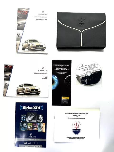 2015 Maserati Quattroporte Owners Manual w/Case OEM