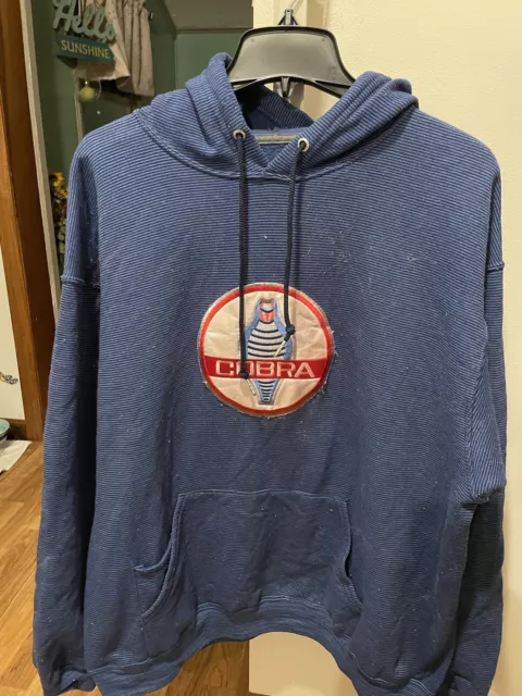 SHELBY COBRA HOODIE, Blue, Striped, Size XL, Fruit Of The Loom $11.00 ...