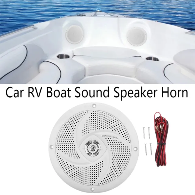 White Yacht Round Speaker for Car RV Boat Sound Speaker Horn G3I8