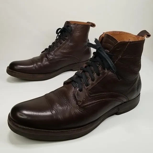 Frye Phillip Men's Ankle Boots size 9.5 (fits size 10) Dark Brown 3487883 Read