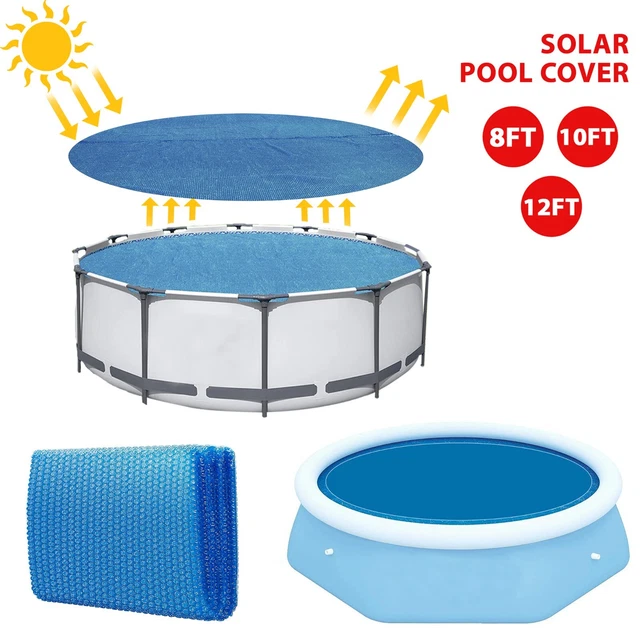 BESTWAY STEEL SOLAR Heat Cover 8/10/12ft ROUND SWIMMING POOL PADDLING £