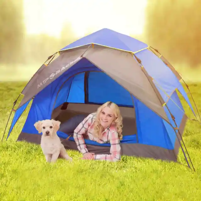 3 Loin Popup Tente 2- Mann Tente Tente Instantanée Iglou Bleu