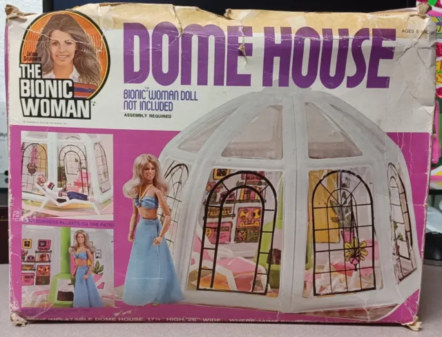 Vintage Bionic Woman Dome House Boxed-Six Million Dollar Man.