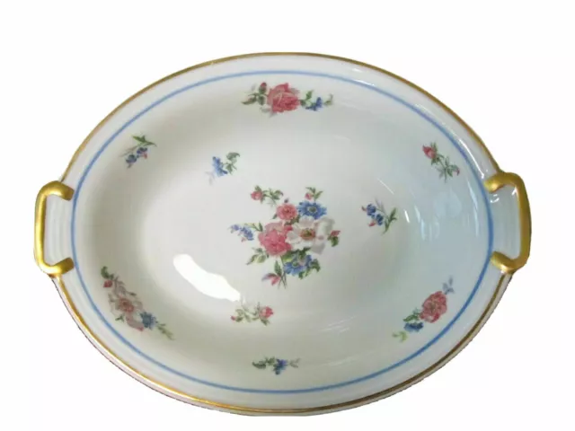 LIMOGES Charles Ahrenfeldt Deauville 10" Flower OVAL VEGETABLE BOWL France