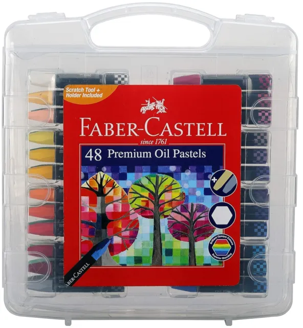 Faber-Castell A.W. Premium Hexagonal Oil Pastels Set (Pack of 48)|Multicolor