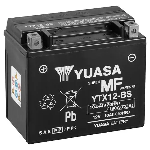 Batterie für Vespa GTS 300 i.e. Super ABS 16 YUASA YTX12-BS AGM geschlossen
