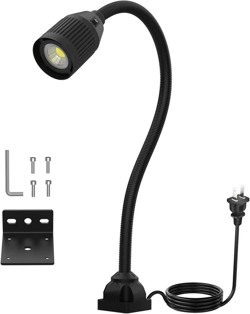LED Work Lights, 450 Lumens COB Lamp Beads, Flexible Gooseneck Lights, Screw-Fix