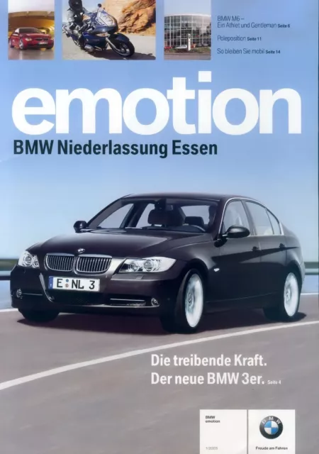 2005 BMW Prospekt 1/05 D Emotion M5 M6 3 Series Sedan 5 Series Brochure Brochure