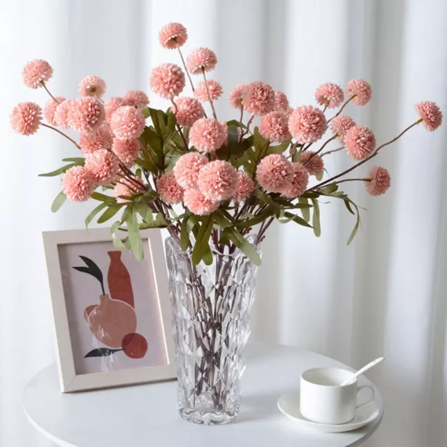 Elegante bola crisantemo de flor de seda para decoración del hogar y la boda