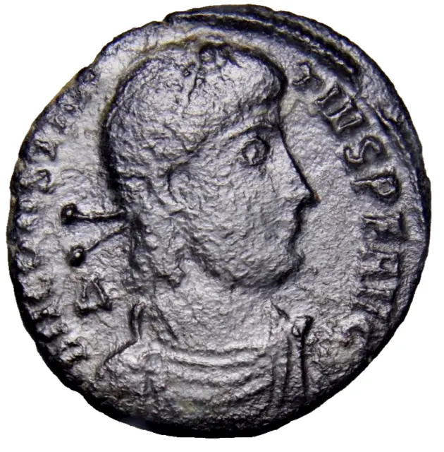 CERTIFIED Authentic Ancient Roman Coin RARE Constantius II TSLamda Spearing wCOA