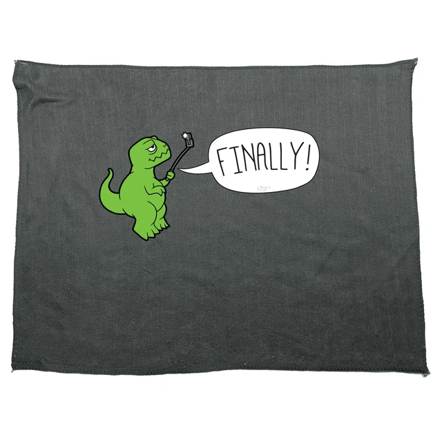 Trex Finally Selfie Dinosaur Funny Novelty Kitchen cleaning cloth Dish Tea Towel