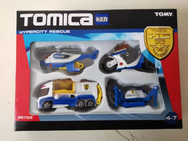 Tomica Tomy Hypercity Rescue Police Vehicles Diecast Car 85103 Used Boxed in VGC