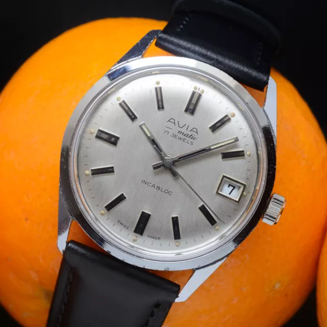AVIA MATIC 17 Jewels Incabloc Swiss Made watch Vintage Working