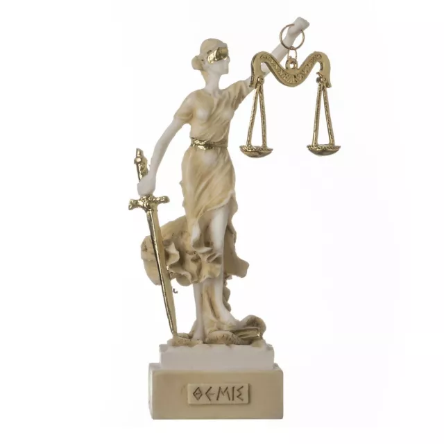 Statue De La Déesse Grecque Thémis 5,5" Dame Aveugle Justice Avocat Cadeau...