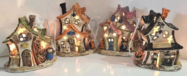 Vintage Ceramic Christmas Village Set 