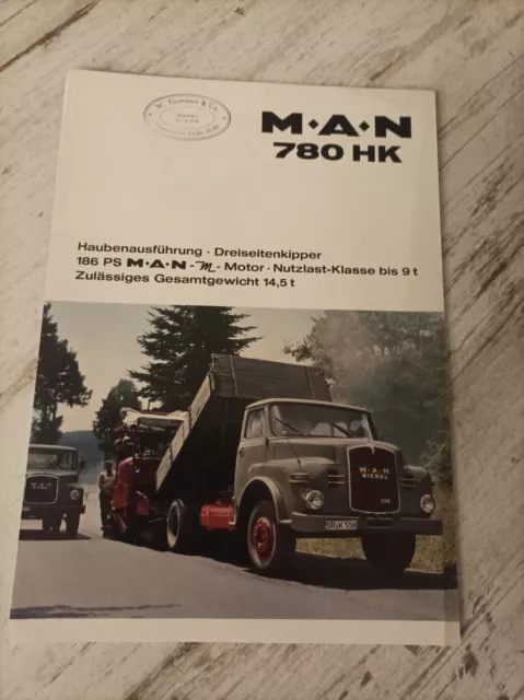 Prospectus / Brochure MAN 780 HK 1965