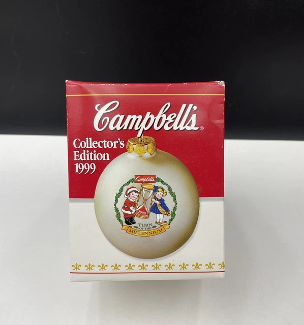 NIB Campbell's Soup Christmas Ball Ornament Collectors Edition Millenium 1999
